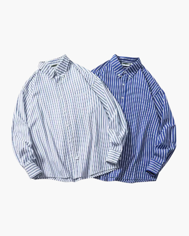 Extra-Large Striped Button-Up Shirt