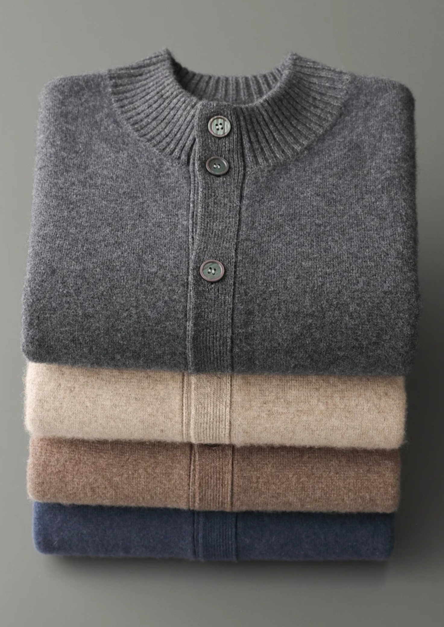 PREMIUM CASHMERE BUTTON CARDIGAN