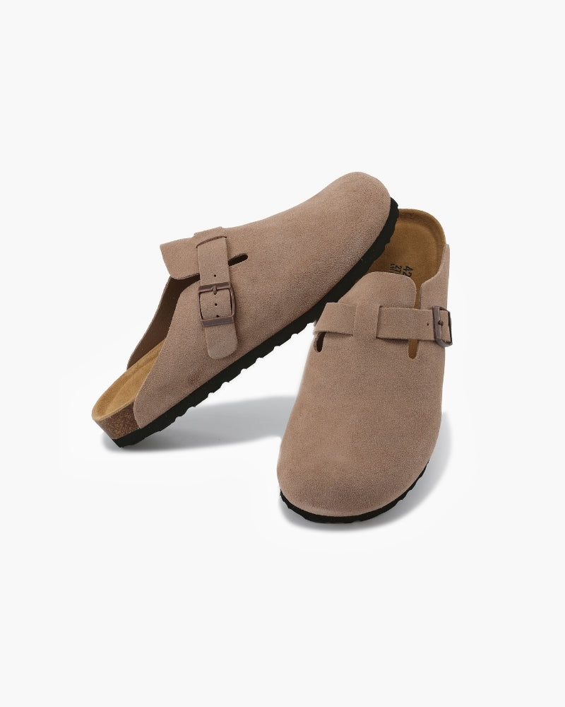 Vintage-Inspired Suede Clogs