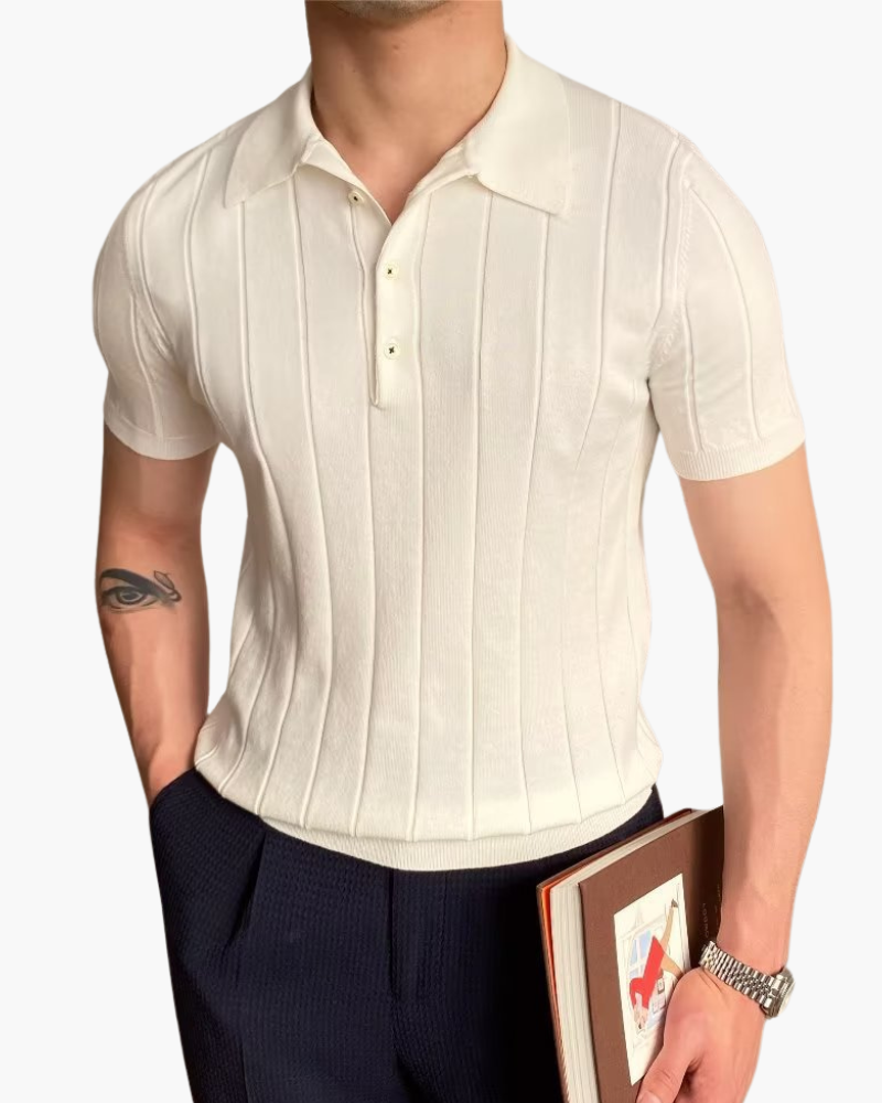 Cannes Textured Cotton Polo