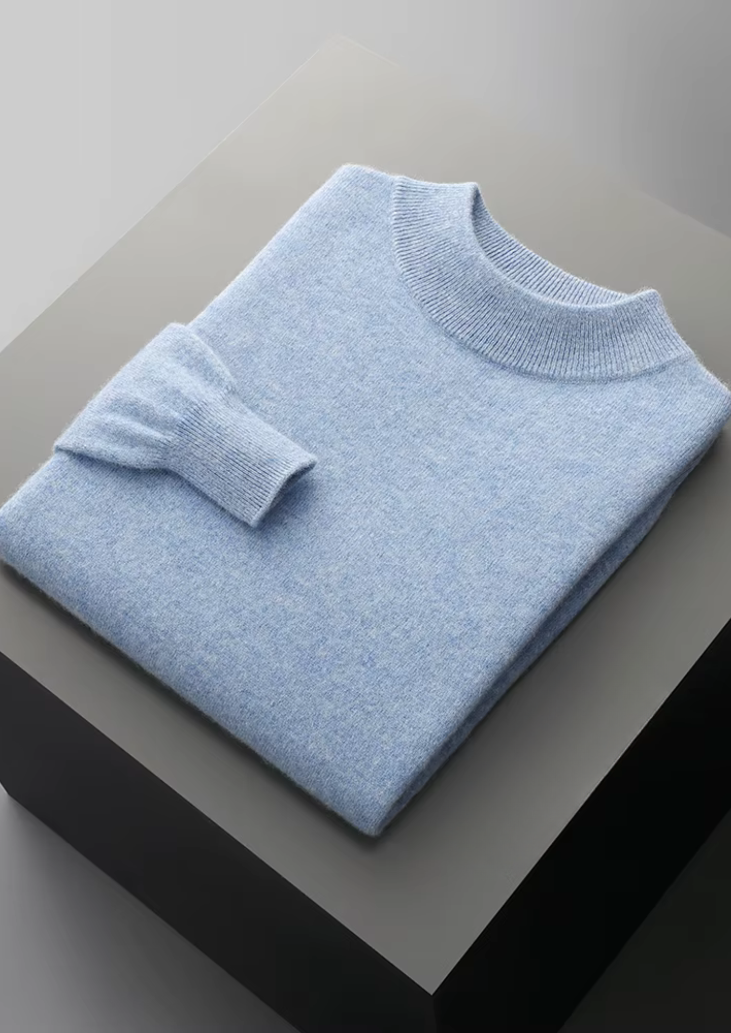 PURE EXTRA-FINE MERINO WOOL CLASSIC MOCKNECK