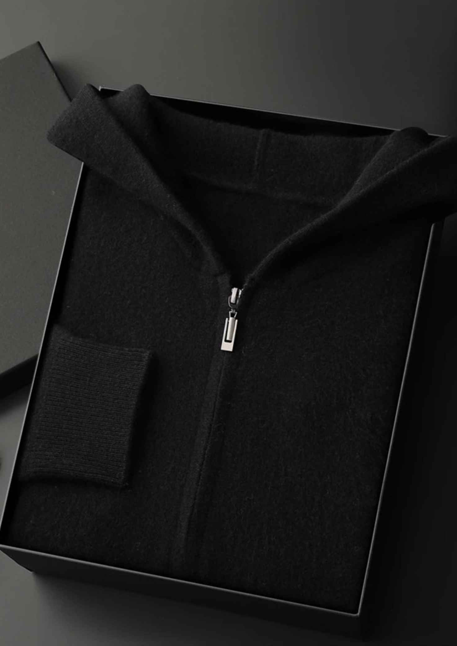 PREMIUM CASHMERE ZIPPER HOODIE