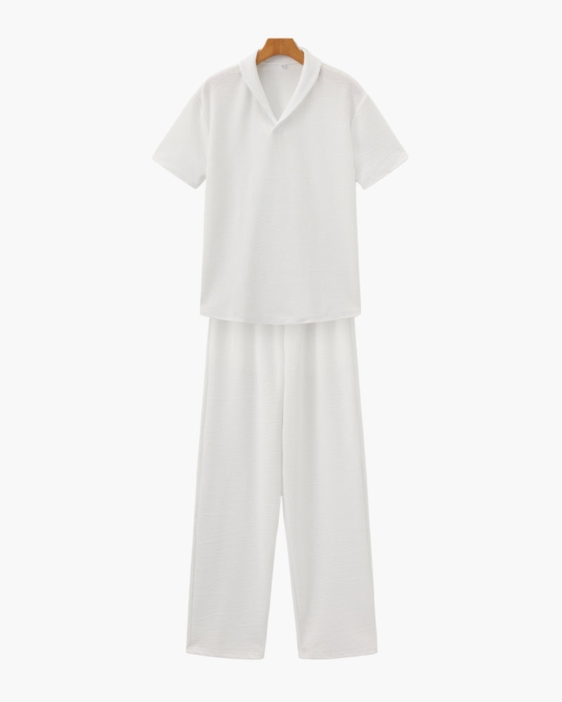 Cotton Polo and Pants Set