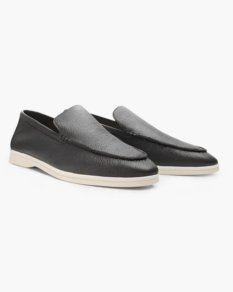 Classic Cowhide Leather Loafers with Timeless Elegance