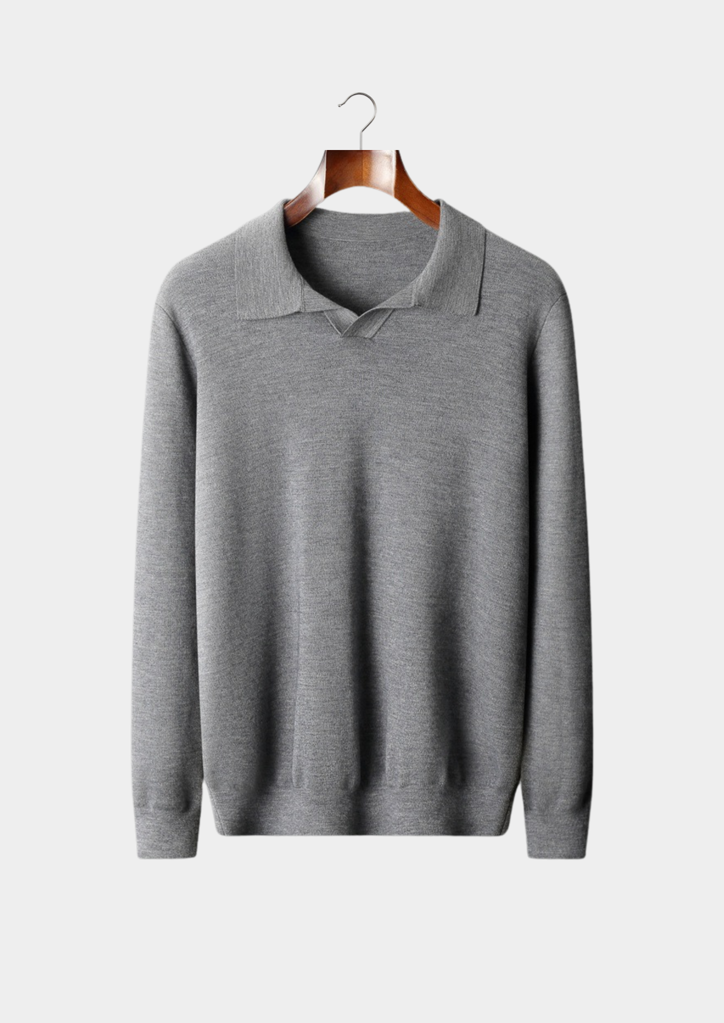 PREMIUM CASHMERE BUTTONLESS SWEATER POLO