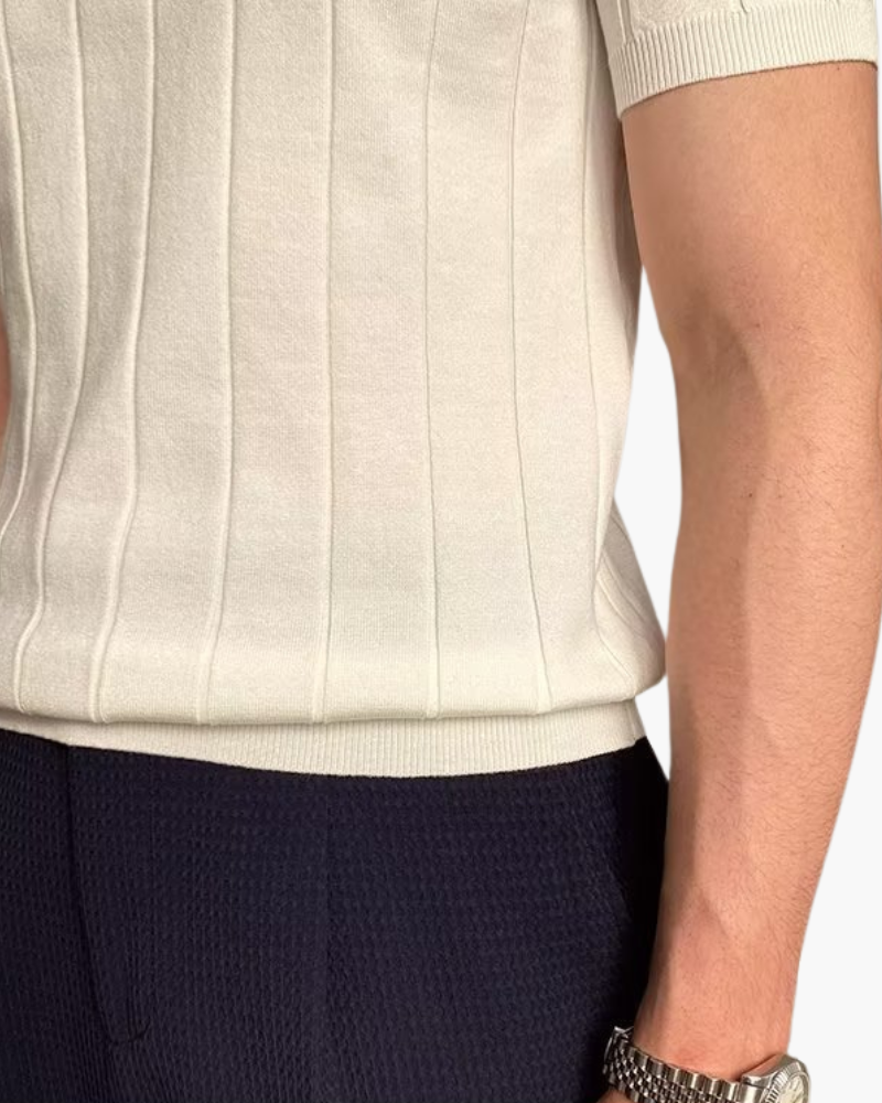 Cannes Textured Cotton Polo