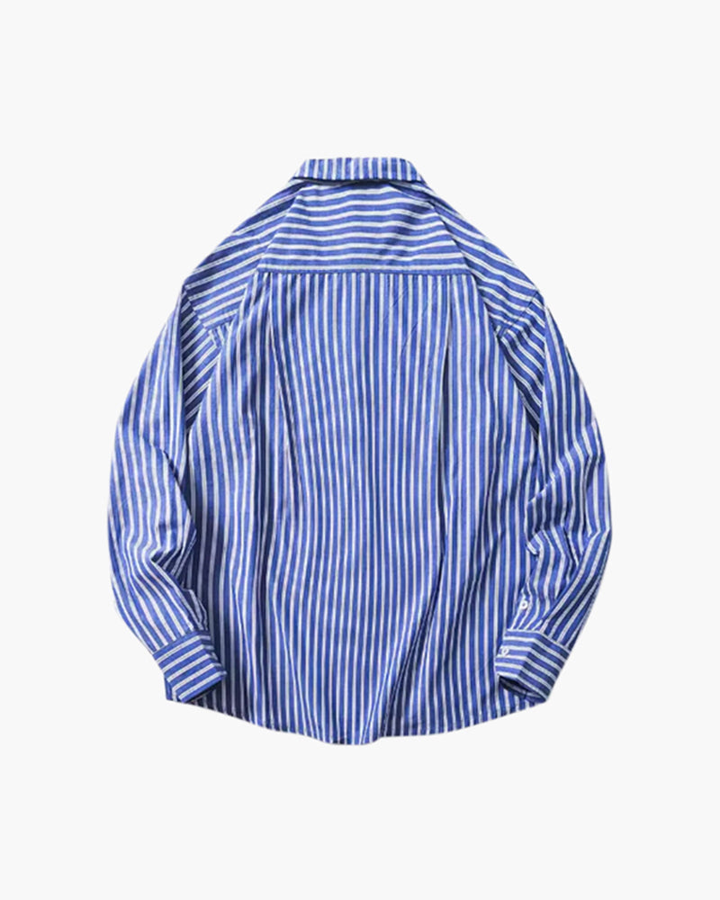 Extra-Large Striped Button-Up Shirt
