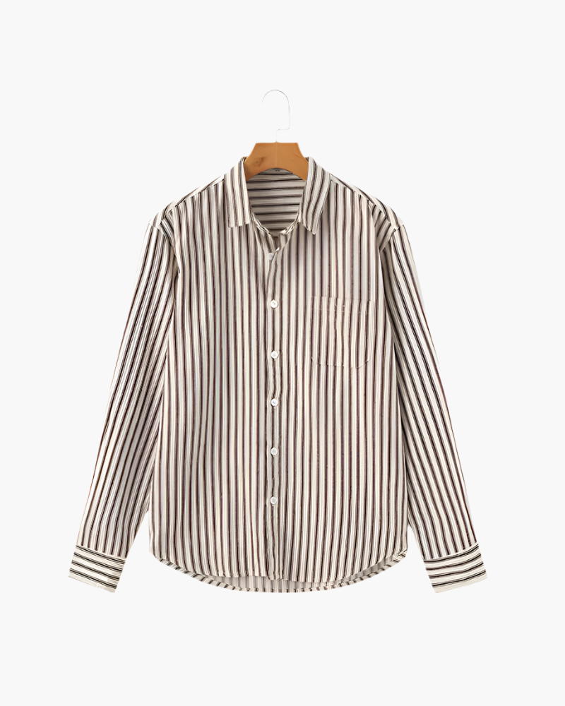 Men's Classic Striped Dress Shirt