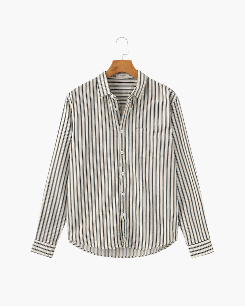 Men's Classic Striped Dress Shirt
