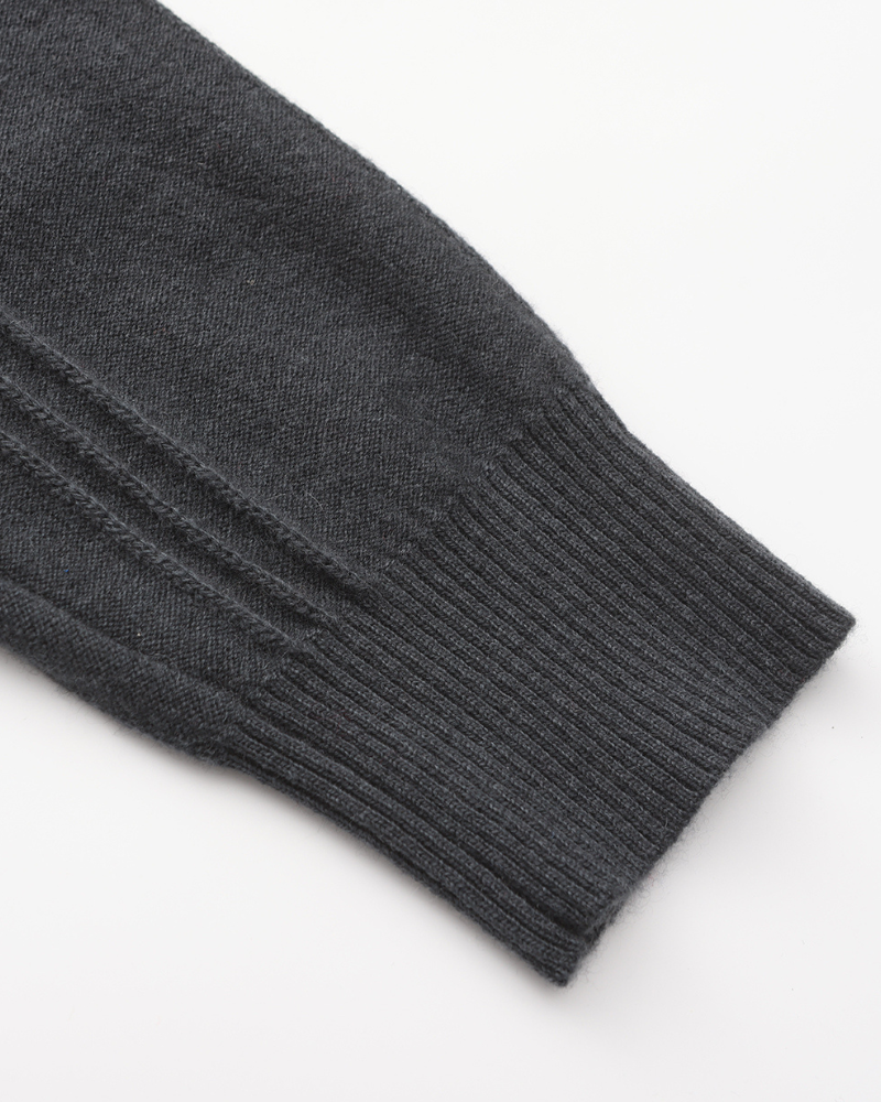 Pure Cashmere Ribbed Half-Zip Sweater