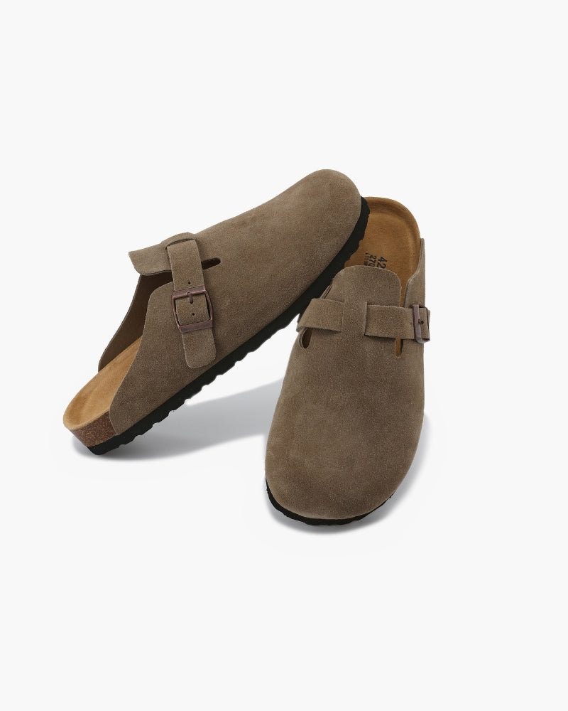 Vintage-Inspired Suede Clogs