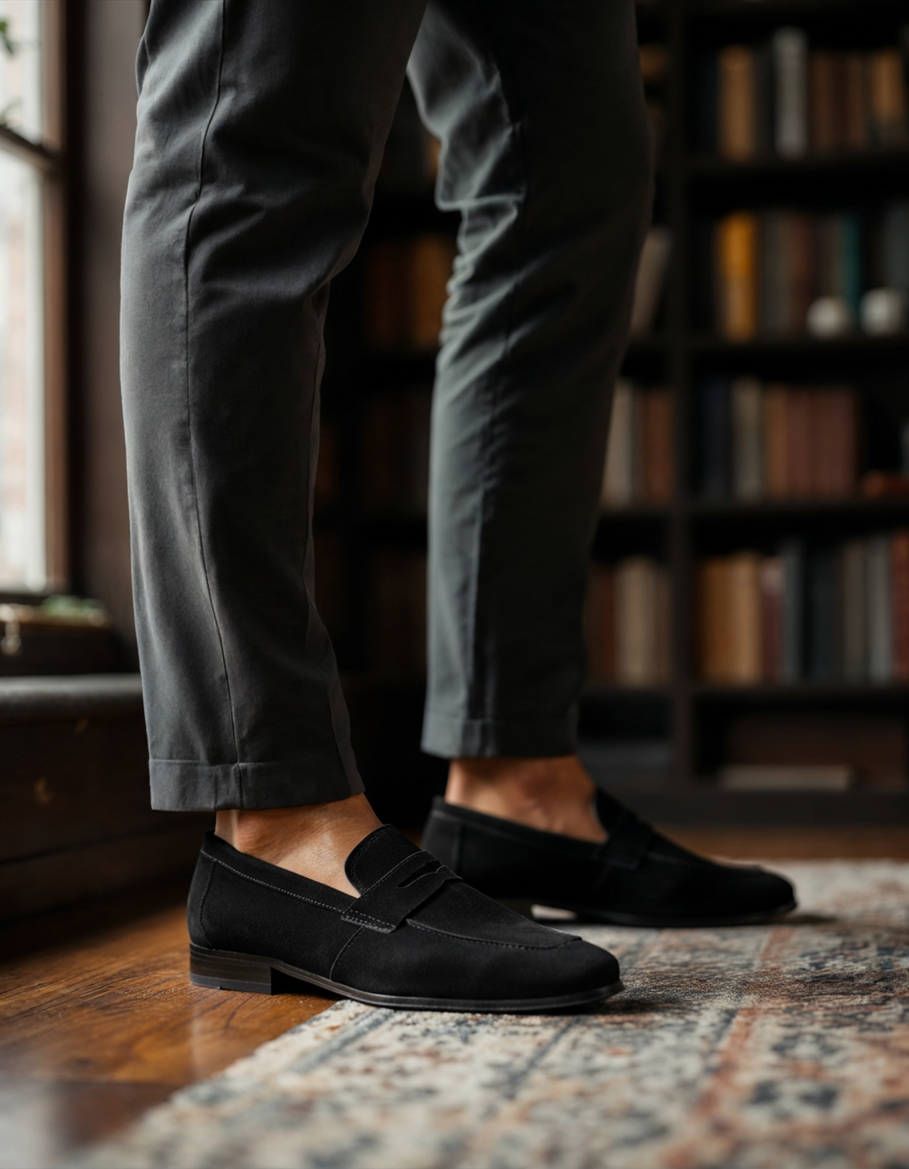 Classic Suede Penny Loafers with Timeless Elegance