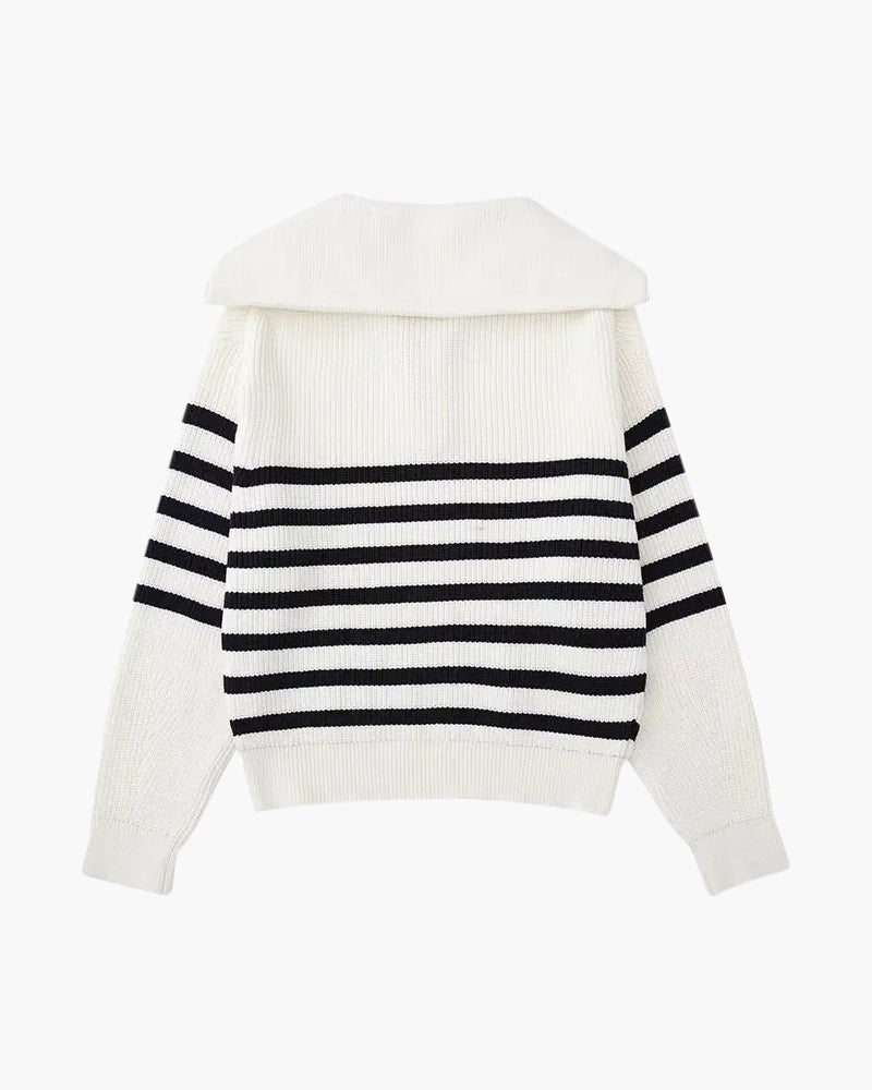 Striped Zip-Up Hoodie