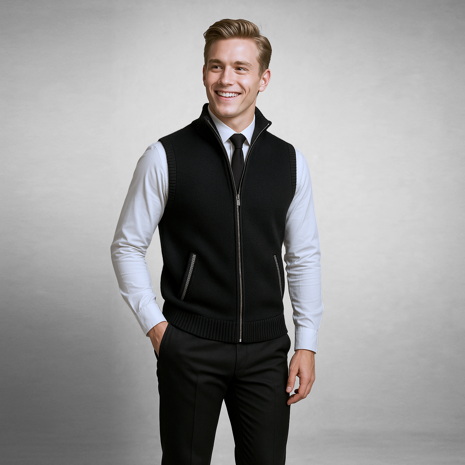 HARRISON FULL-ZIP SWEATER VEST