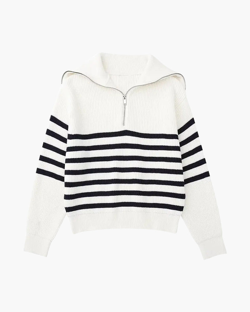 Striped Zip-Up Hoodie