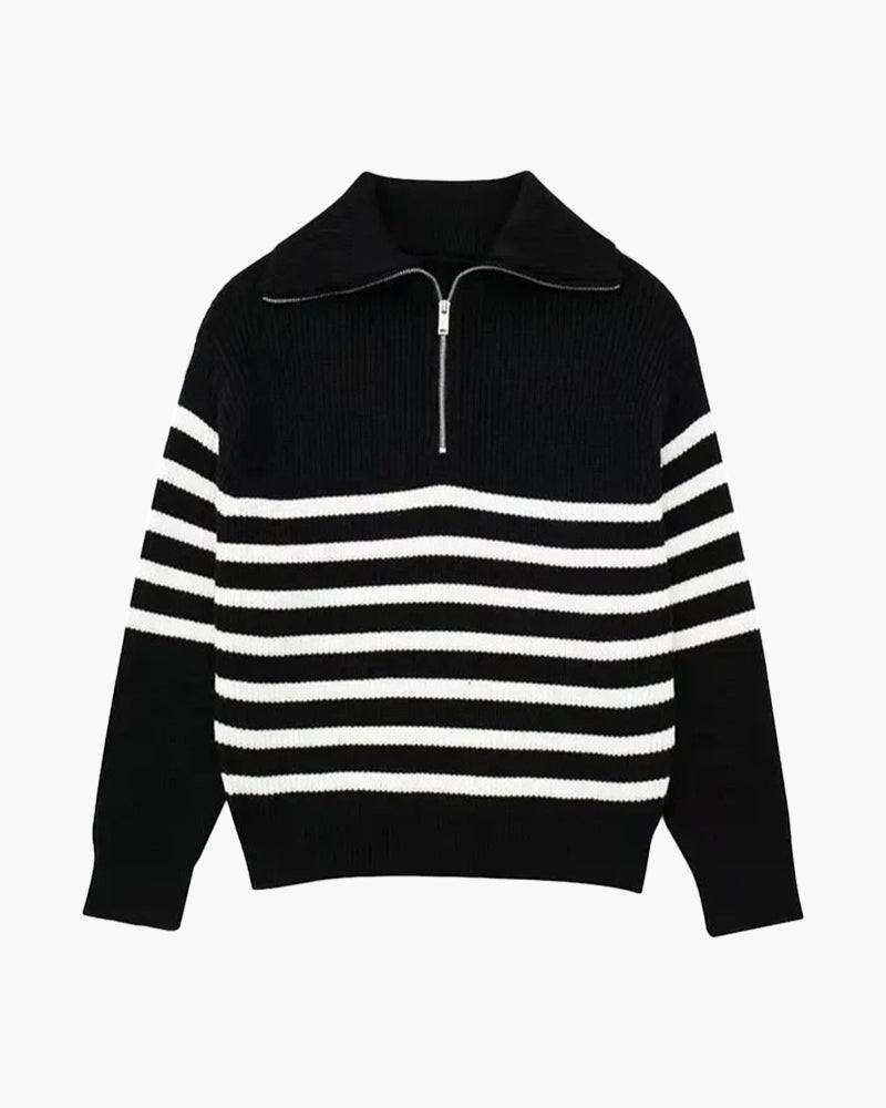 Striped Zip-Up Hoodie