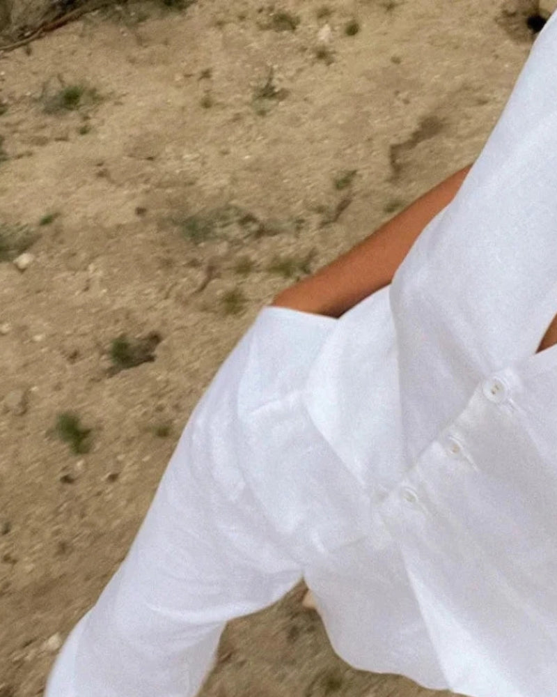 Elegant Linen Two-Piece Set for Women