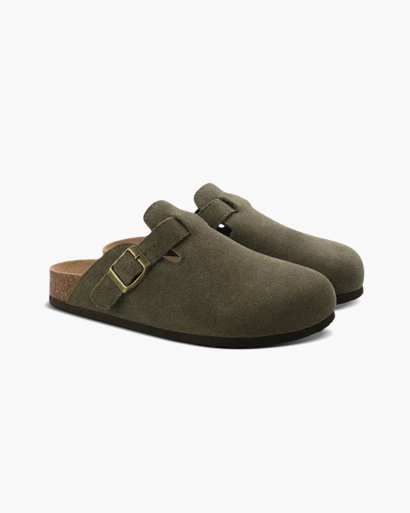 Vintage-Inspired Suede Clogs