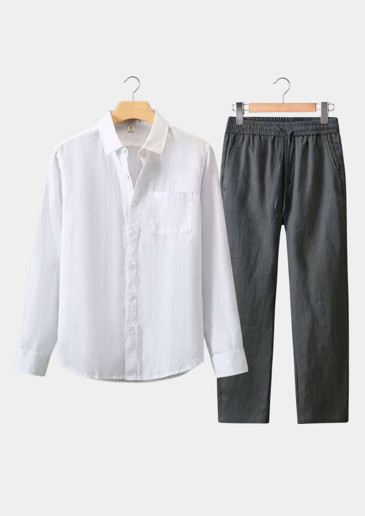 DOLCEVITA LONGSLEEVE SUMMER SET - WHITE/GRAY