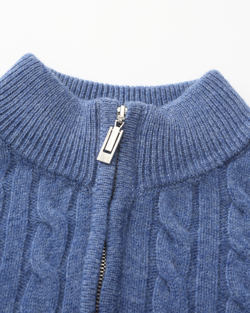100% Cashmere Knit Half-Zip Sweater