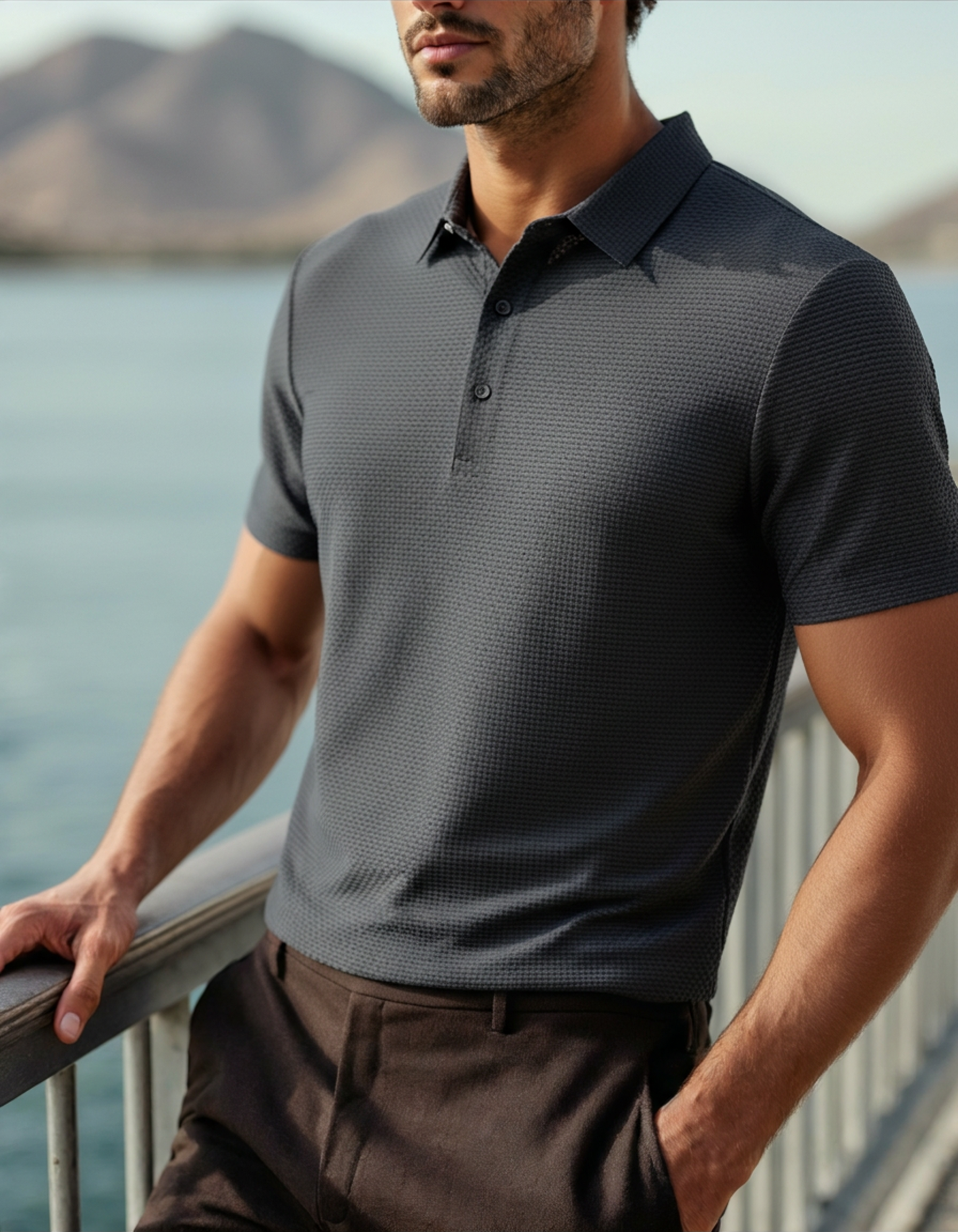 Prestigio Silk Polo Shirt (Wrinkle-Resistant)