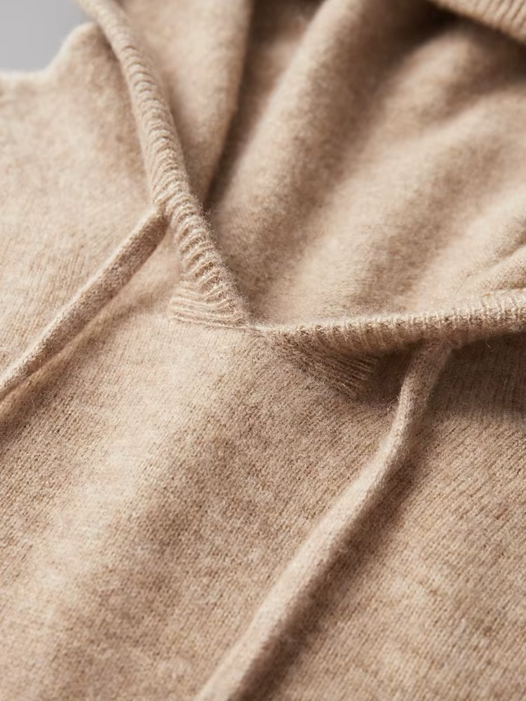 PURE EXTRA-FINE MERINO WOOL LEISURE HOODIE