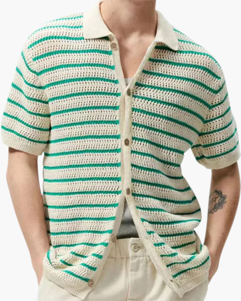 Marbella - Knit Button-Up Shirt