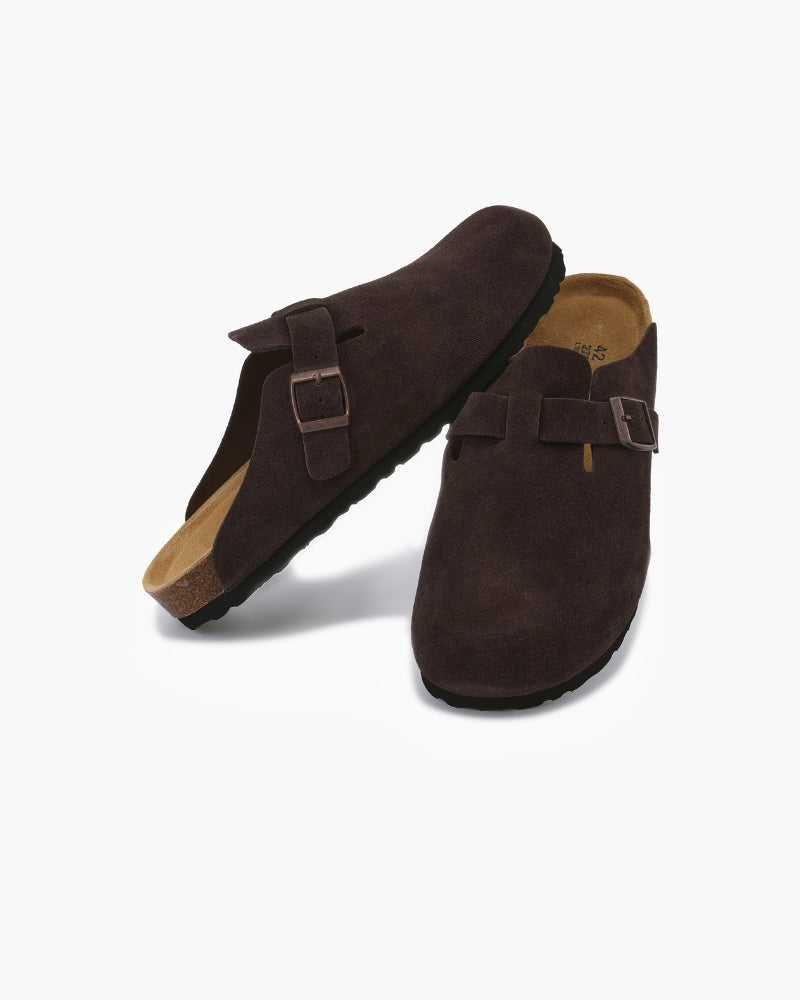 Vintage-Inspired Suede Clogs