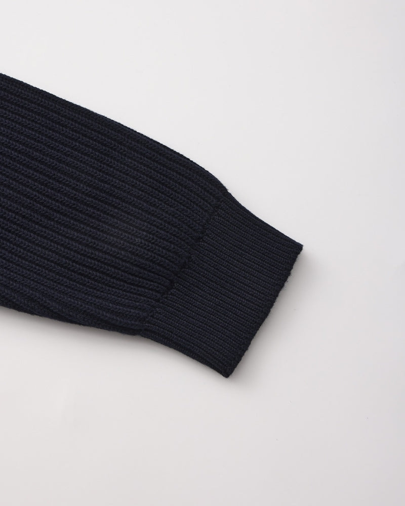 Ribbed Knit Crew Neck Sweater