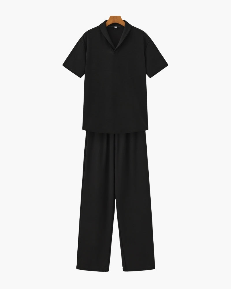 Cotton Polo and Pants Set