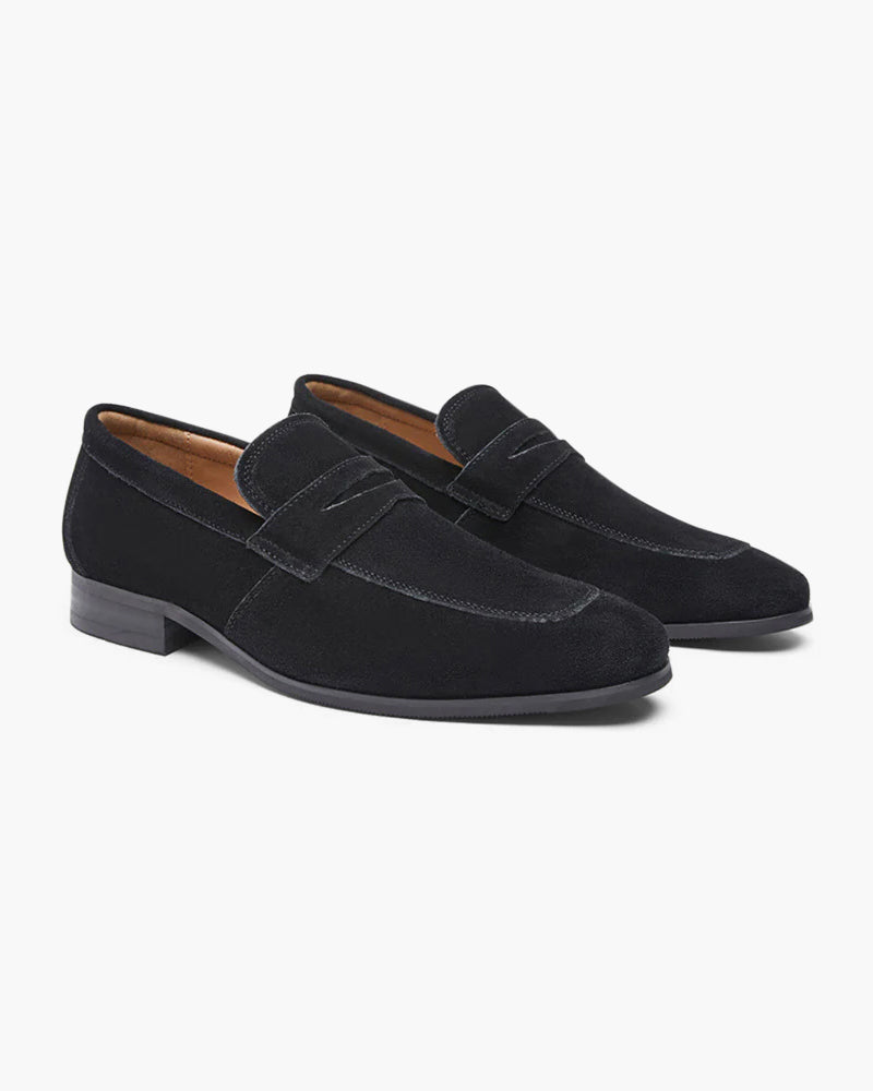 Classic Suede Penny Loafers with Timeless Elegance
