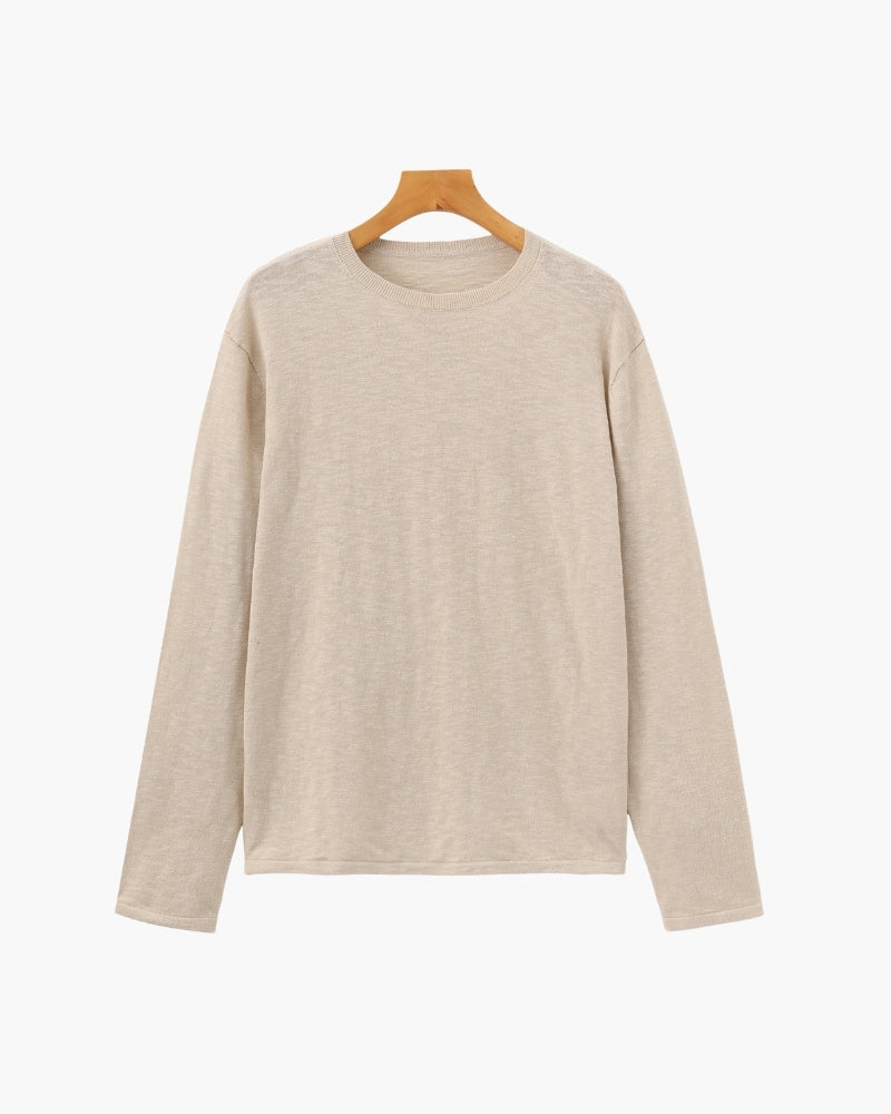 Essential Crewneck in Linen-Cotton Blend