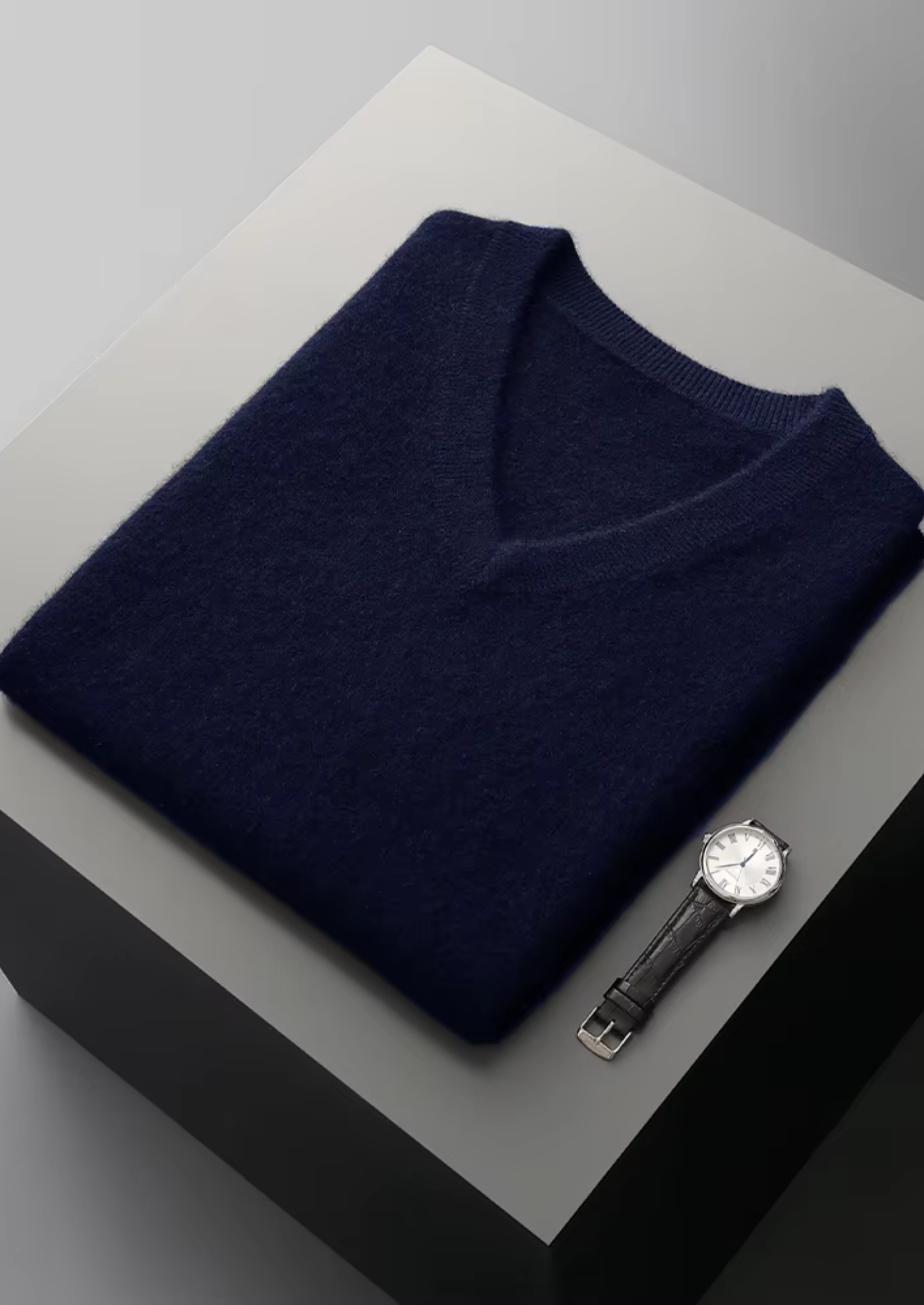 PURE EXTRA-FINE MERINO WOOL V-NECK VEST