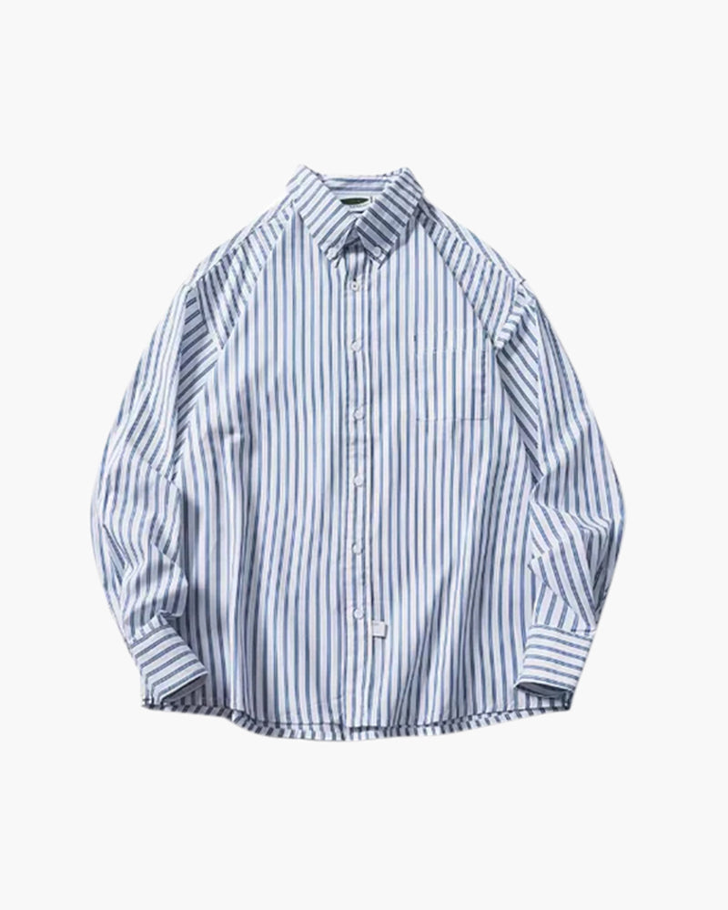 Extra-Large Striped Button-Up Shirt