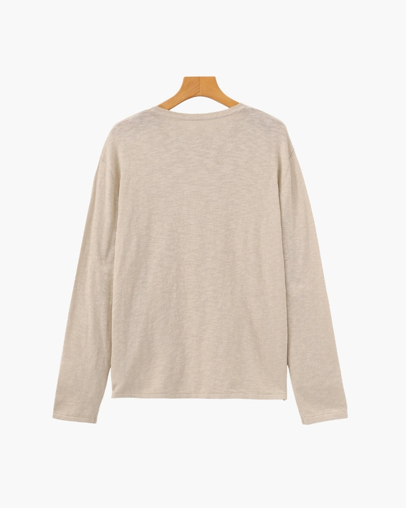 Essential Crewneck in Linen-Cotton Blend