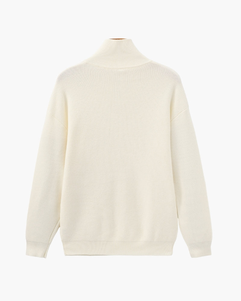 Sophisticated Half-Zip Knit Sweater