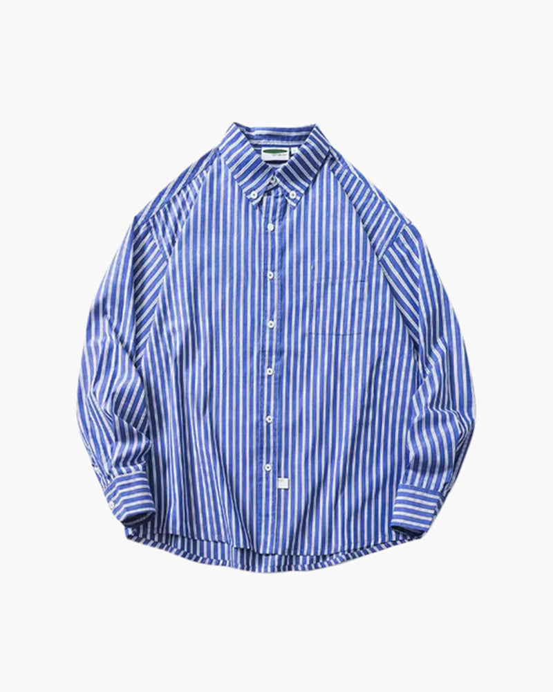 Extra-Large Striped Button-Up Shirt
