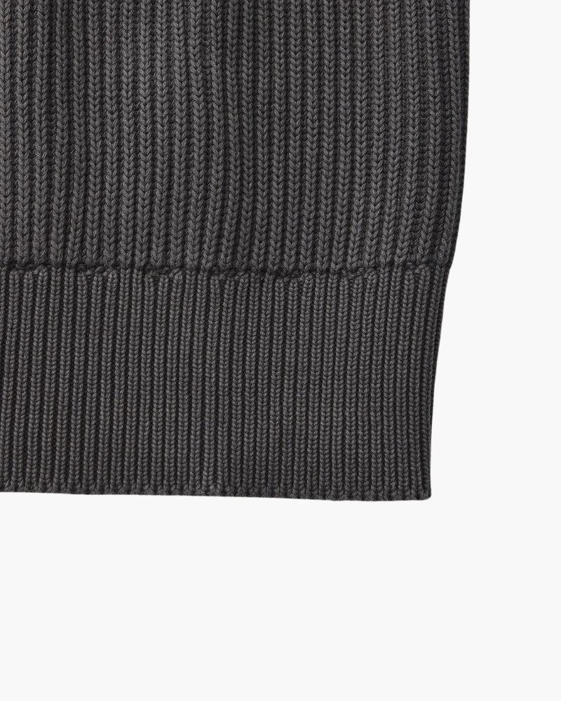 Ribbed Knit Crew Neck Sweater