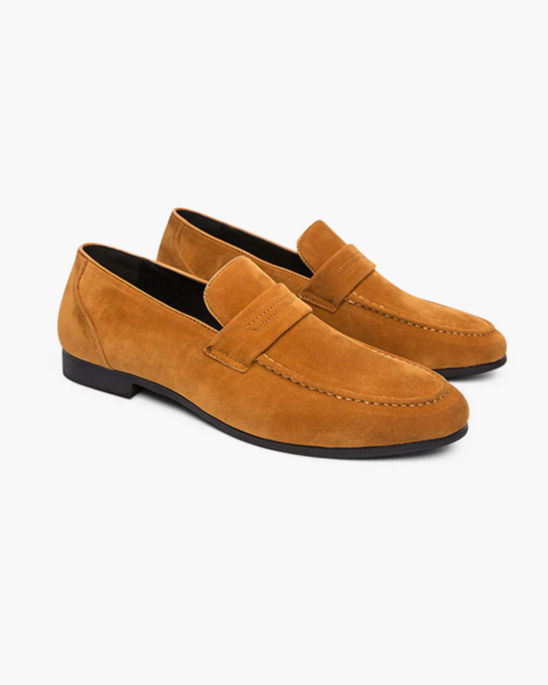 Classic Suede Penny Loafers with Timeless Elegance