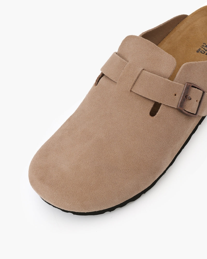 Vintage-Inspired Suede Clogs