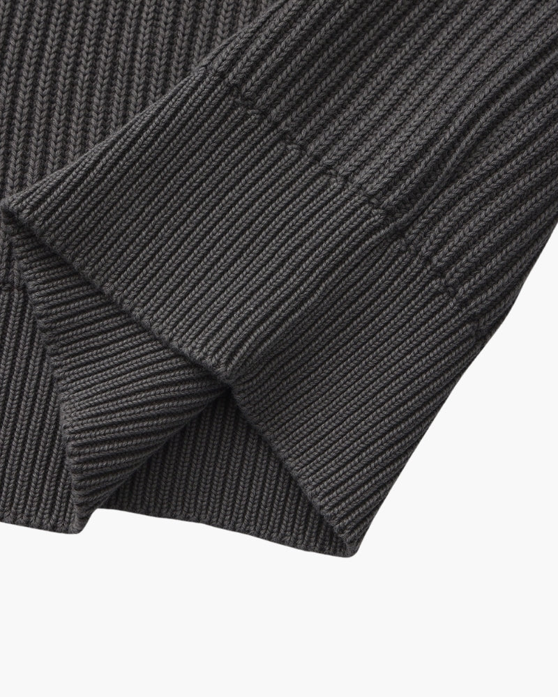 Ribbed Knit Crew Neck Sweater