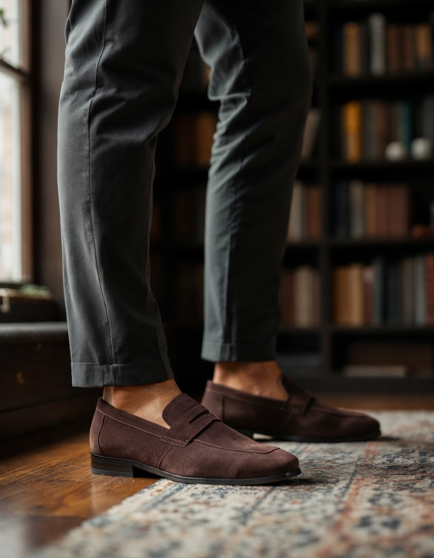 Classic Suede Penny Loafers with Timeless Elegance
