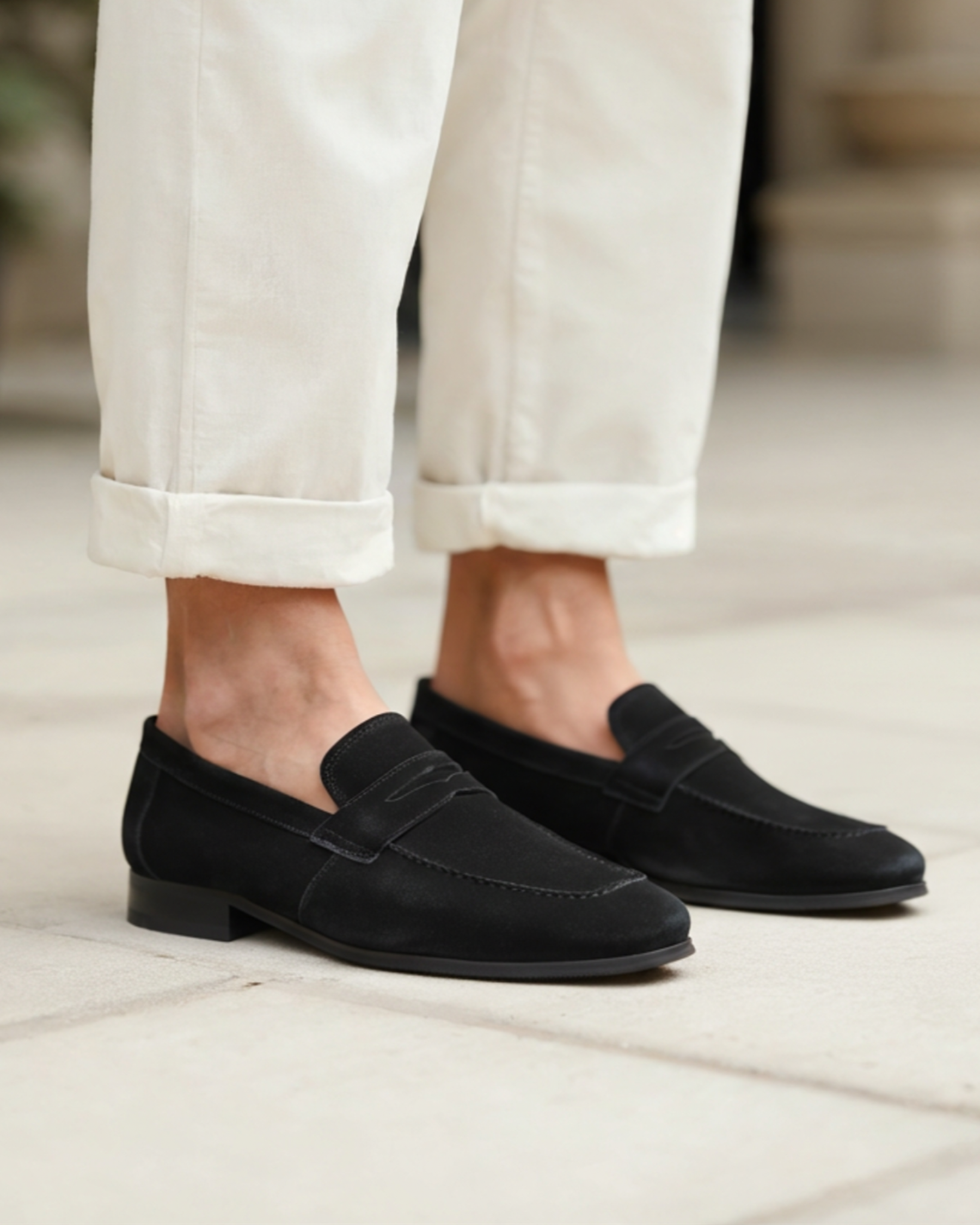 Classic Suede Penny Loafers with Timeless Elegance
