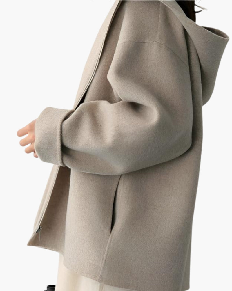 Zip-Up Wool Coat by Marlow