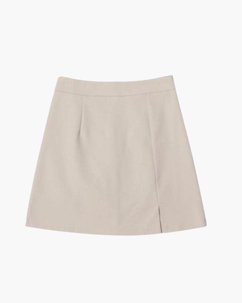 Oxford Straight Mini Skirt