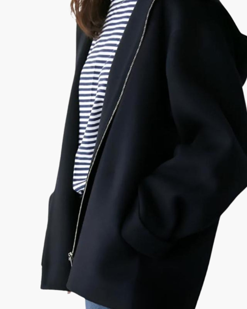 Zip-Up Wool Coat by Marlow