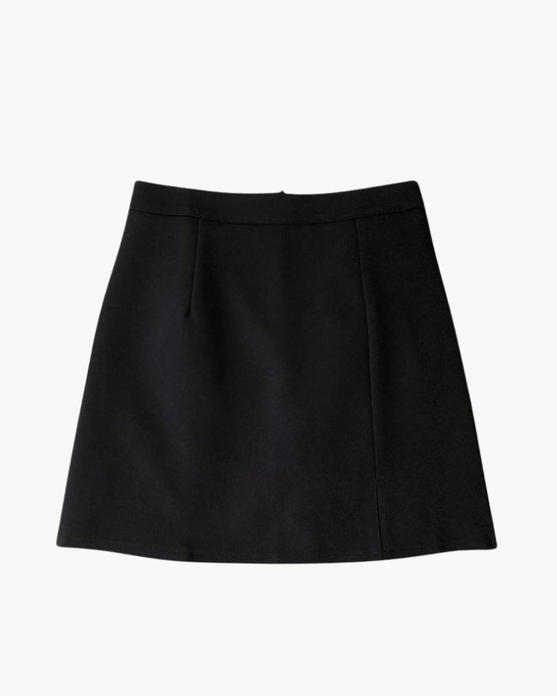 Oxford Straight Mini Skirt