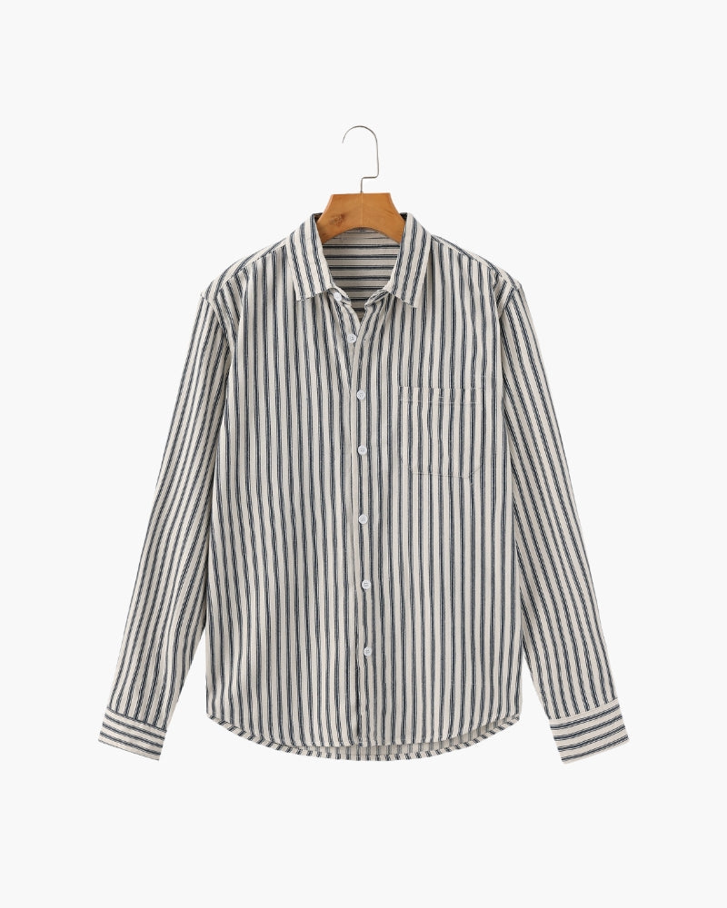 Men's Classic Striped Dress Shirt