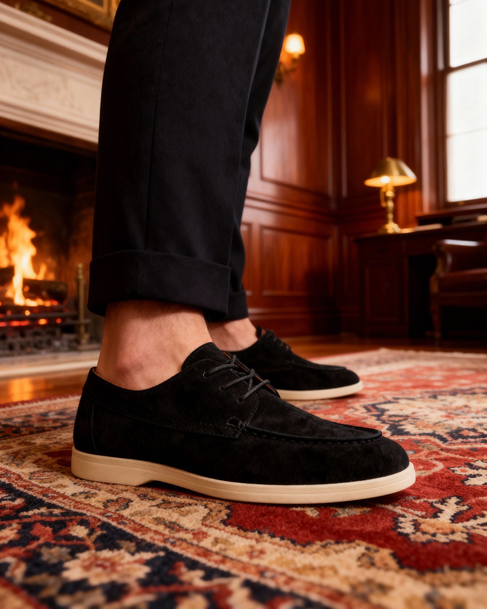 Luxury Suede Lace-Up Footwear