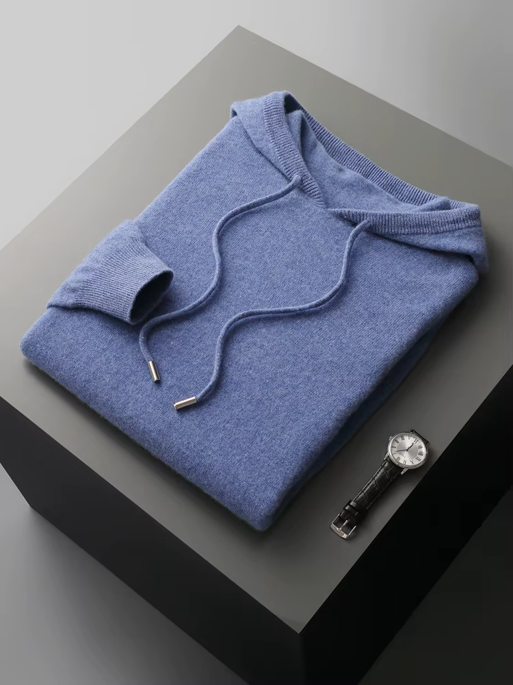 PURE EXTRA-FINE MERINO WOOL LEISURE HOODIE